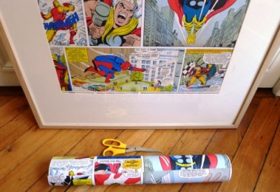 cadre chambre enfant DIY superhéros photo aude de nozenfantschéris
